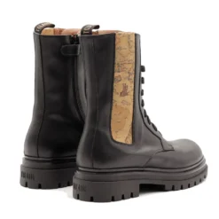 Anfibi 1A Classe Alviero Martini in Pelle Nera con Inserto Elastico Geo Classic 2366