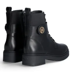 Anfibi Donna LIU JO New Nancy Eco 2-1 in Pelle Nera con Inserto Elastico