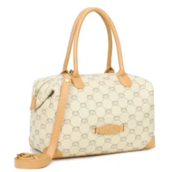 Bauletto Donna a Mano BRACCIALINI linea Monogram in Pelle Beige