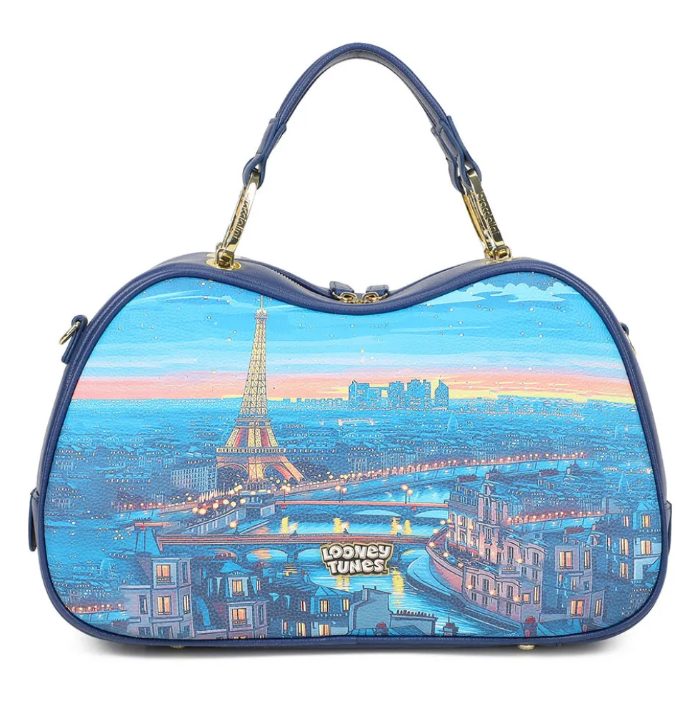 Bauletto Donna a Mano BRACCIALINI linea Cartoline Looney Tunes stampa Parigi