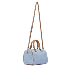 Bauletto Donna a Mano LIU JO in Tessuto Jacquard con Logo Monogram Dusty Blue