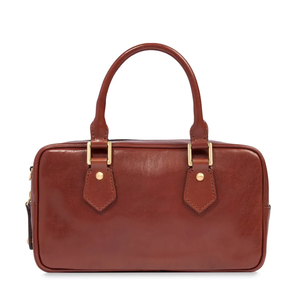Bauletto Donna con Tracolla THE BRIDGE linea Story in Pelle Marrone