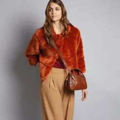 Bauletto Donna Mini THE BRIDGE linea Daphne in Pelle Marrone