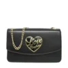 Borsa a Spalla e a Tracolla LOVE MOSCHINO Nera con Cuore Nero con Logo