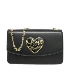 Borsa a Spalla e a Tracolla LOVE MOSCHINO Nera con Cuore Nero con Logo