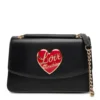 Borsa a Spalla e a Tracolla LOVE MOSCHINO Nera con Cuore Rosso con Logo
