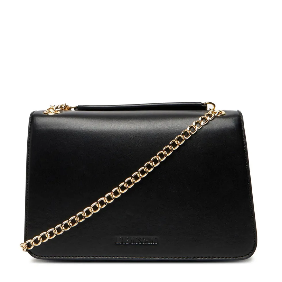 Borsa a Spalla e a Tracolla LOVE MOSCHINO Nera con Cuore Rosso con Logo