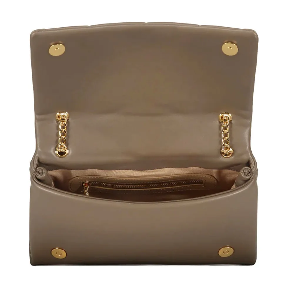 Borsa a Spalla e a Tracolla Trapuntata LOVE MOSCHINO linea Embossed Taupe