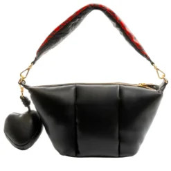 Borsa a Spalla LOVE MOSCHINO linea Puffy Logo Trapuntata Imbottita Nera