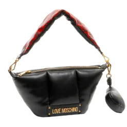 Borsa a Spalla LOVE MOSCHINO linea Puffy Logo Trapuntata Imbottita Nera