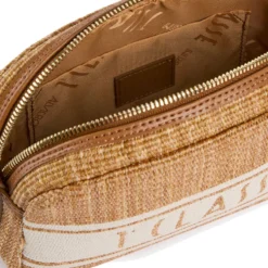 Borsa a Tracolla 1A Classe Alviero Martini linea Rafia Coast color Cuoio LE92