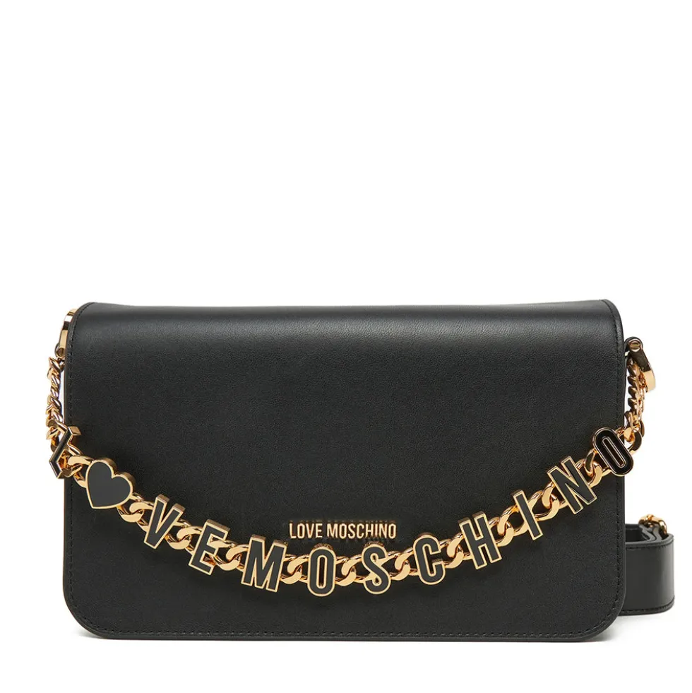 Borsa a Tracolla LOVE MOSCHINO linea Dangling in Pelle Nera