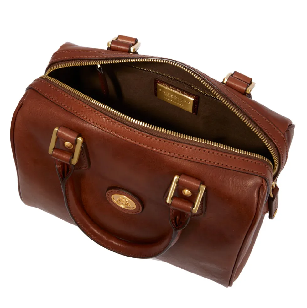 Borsa Donna a Bauletto a Mano THE BRIDGE in Pelle Marrone linea Story