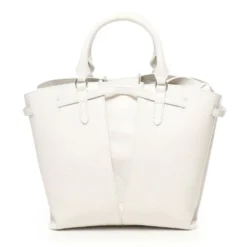 Borsa Donna a Mano a Secchiello COCCINELLE in Pelle Colore Blanco linea Flores Misura Piccola
