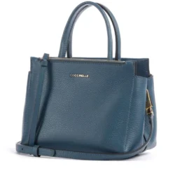 Borsa Donna a Mano COCCINELLE in Pelle linea Arlettis Colore Deep Blue Misura Piccola