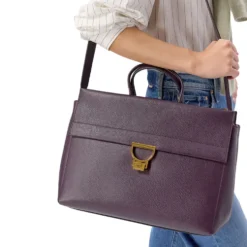 Borsa Donna a Mano COCCINELLE in Pelle linea Arlettis Colore Cuir Misura Grande