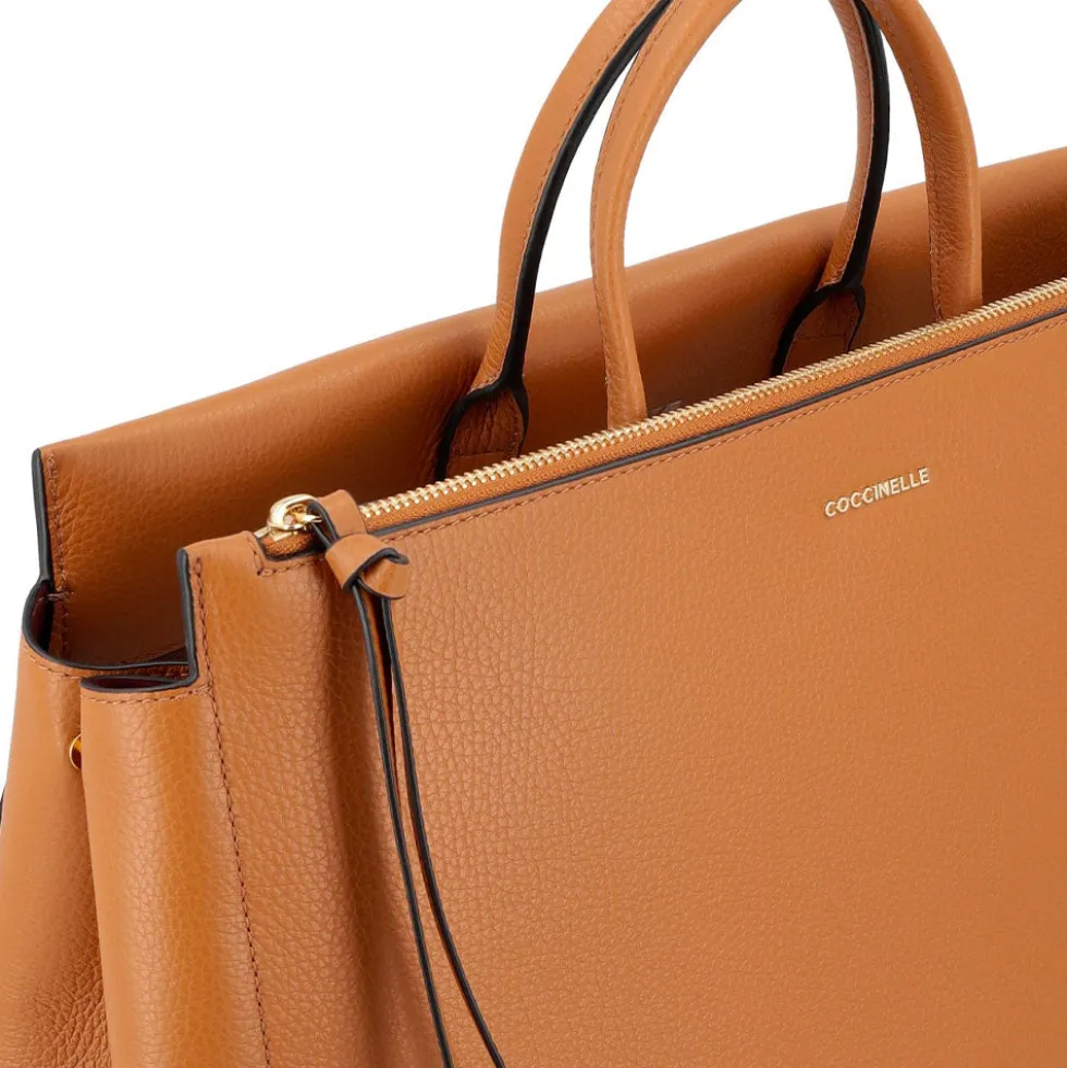 Borsa Donna a Mano COCCINELLE in Pelle linea Arlettis Colore Cuir Misura Grande