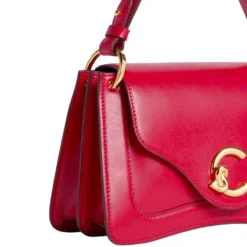 Borsa Donna a Mano COCCINELLE in Pelle linea C-Me Calf Cocker Small Colore Scarlet
