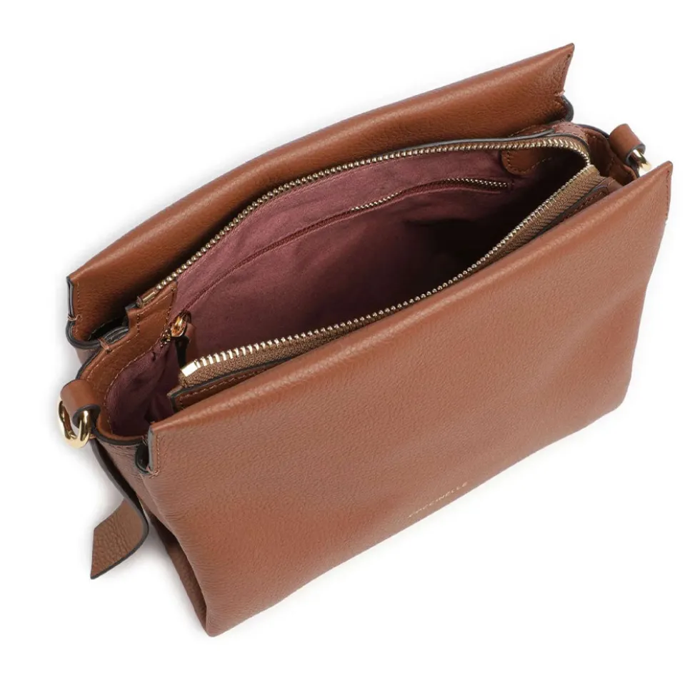 Borsa Donna a Mano COCCINELLE linea Boheme Small in Pelle Cognac - Nero