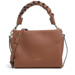 Borsa Donna a Mano COCCINELLE linea Boheme Small in Pelle Cognac - Nero