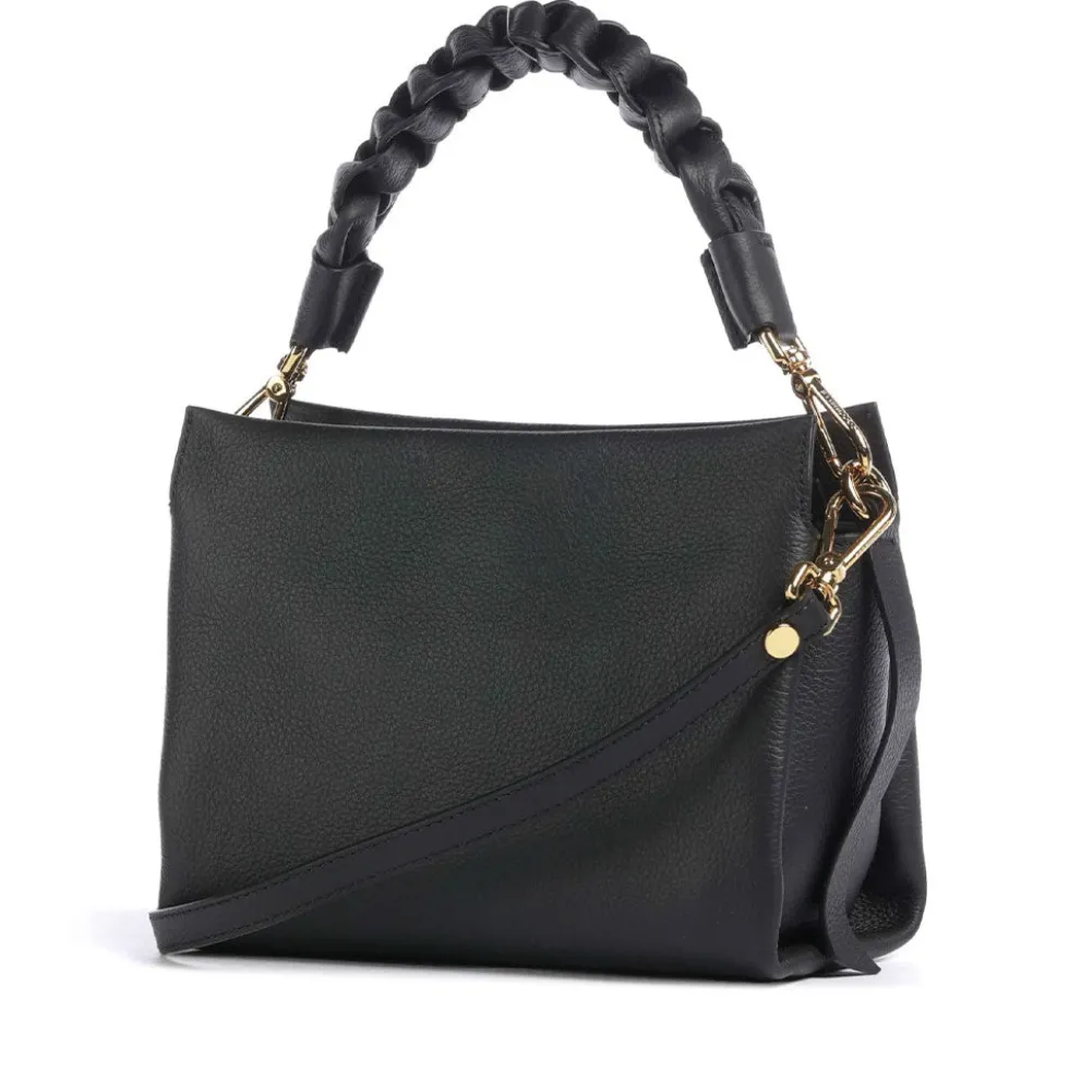 Borsa Donna a Mano COCCINELLE linea Boheme Small in Pelle Nero - Cognac