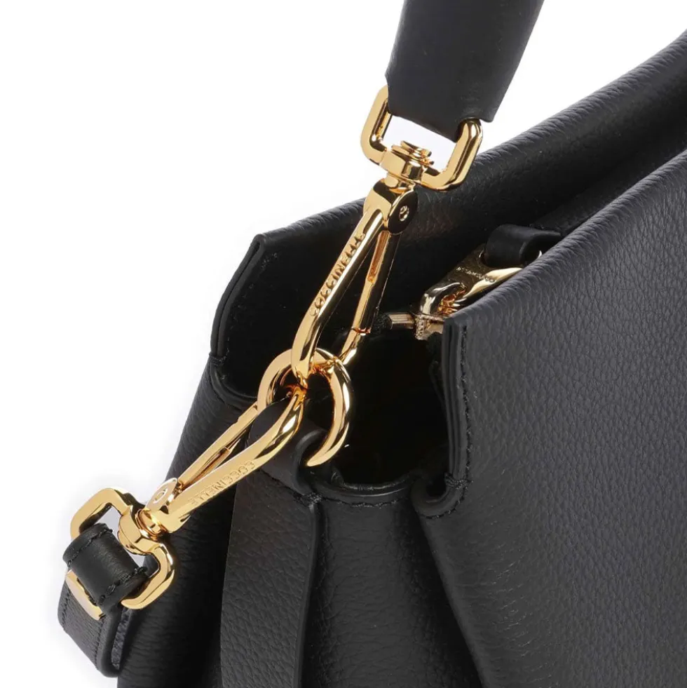 Borsa Donna a Mano COCCINELLE linea Boheme Small in Pelle Nero - Cognac