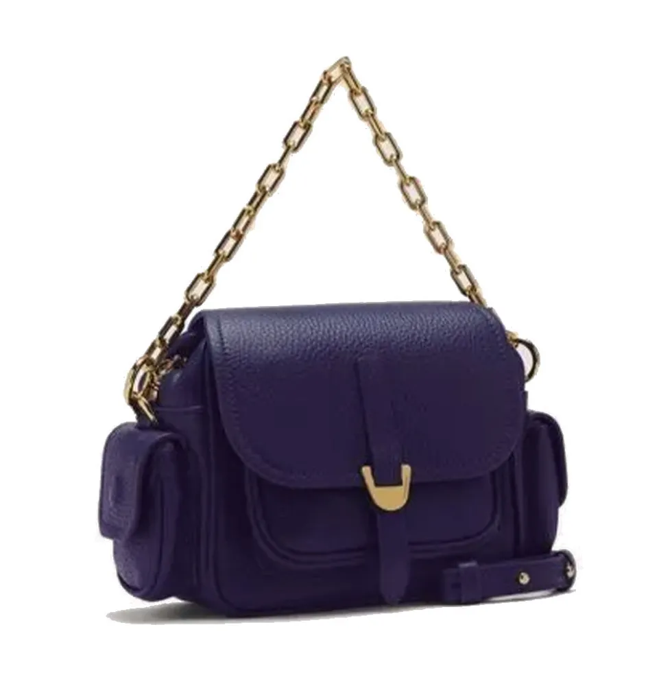Borsa Donna a Mano COCCINELLE in Pelle Colore Royal Blue linea Campus Mini