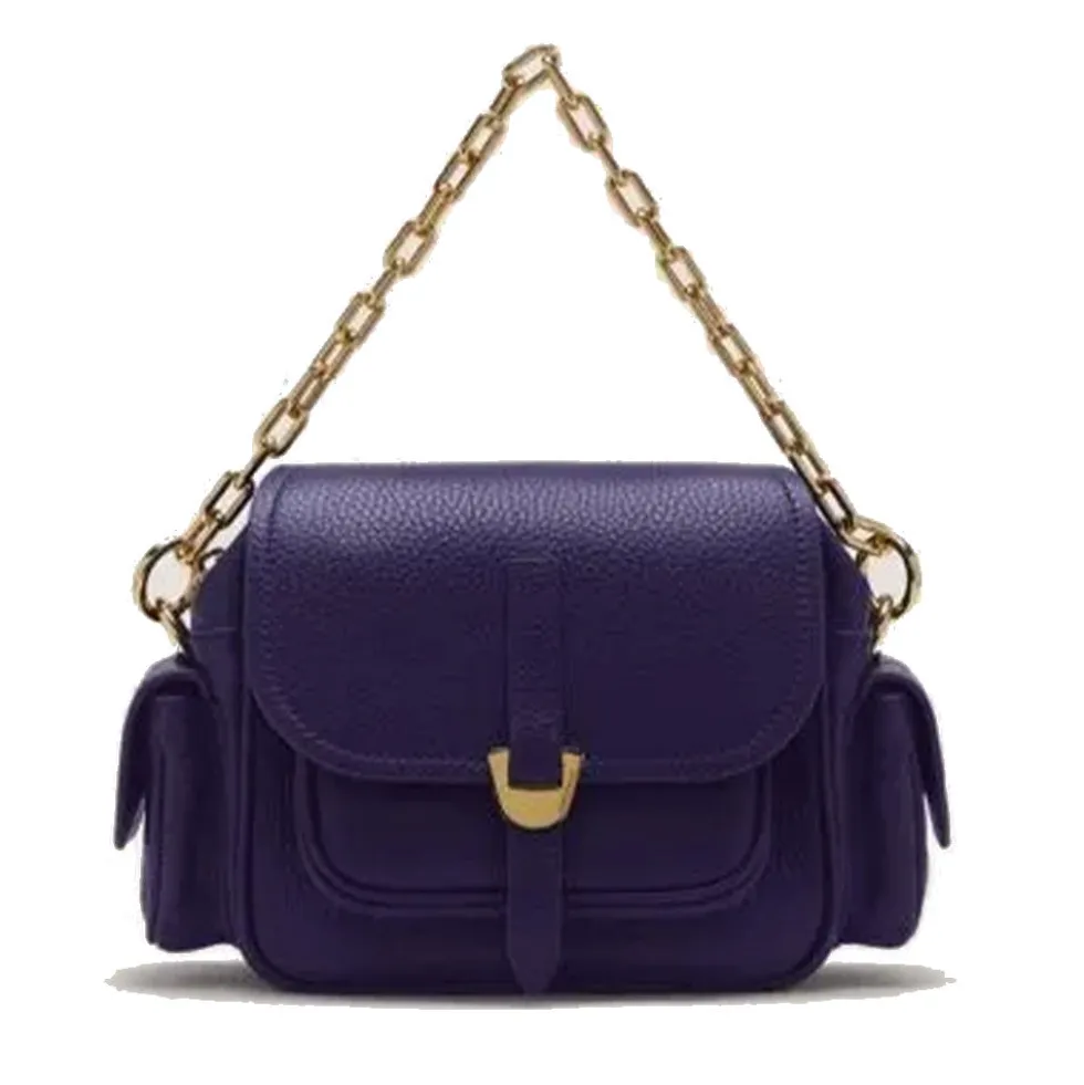Borsa Donna a Mano COCCINELLE in Pelle Colore Royal Blue linea Campus Mini