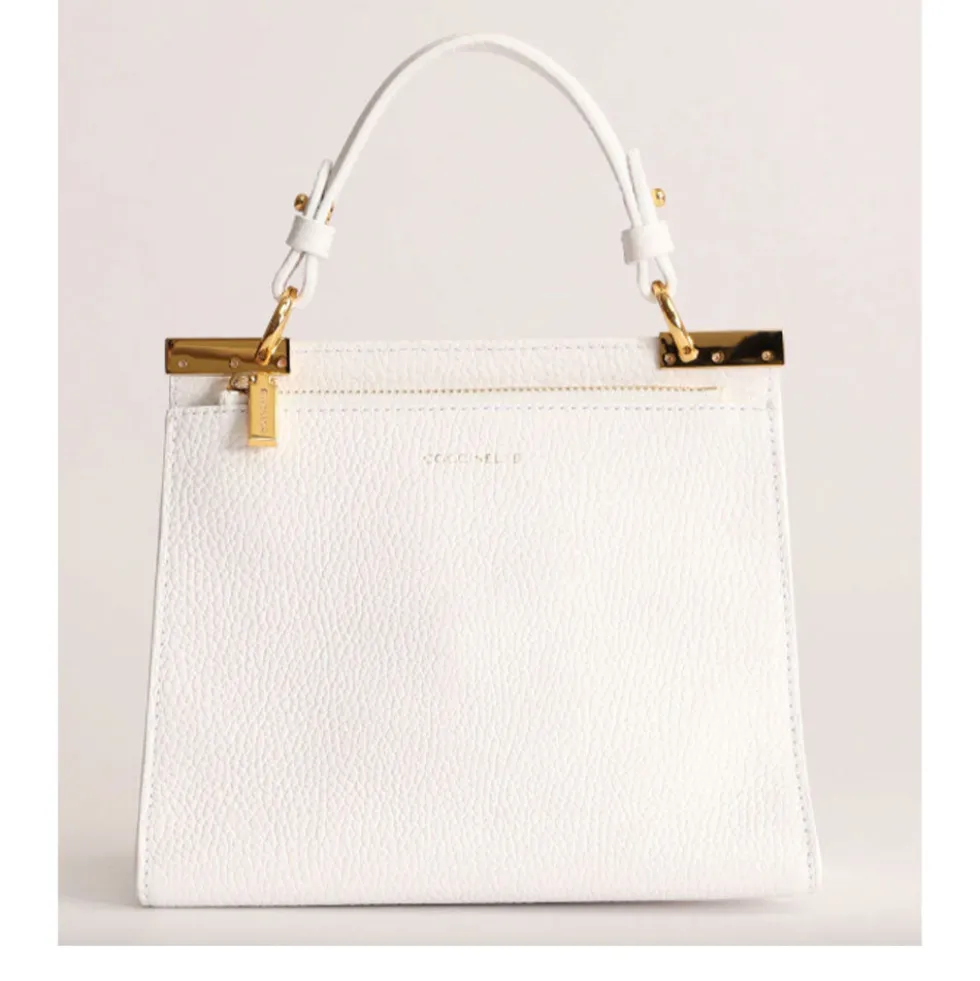 Borsa Donna a Mano COCCINELLE linea Binxie Small in Pelle Brillant White