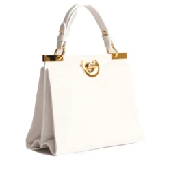 Borsa Donna a Mano COCCINELLE linea Binxie Small in Pelle Brillant White