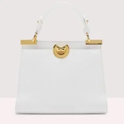 Borsa Donna a Mano COCCINELLE linea Binxie Small in Pelle Brillant White
