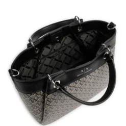 Borsa Donna a Mano con Tracolla ARMANI EXCHANGE colore Brown Bass - Black Linea Wave