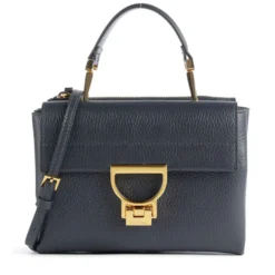 Borsa Donna a Mano con Tracolla COCCINELLE Linea Arlettis in Pelle colore Midnight Blue