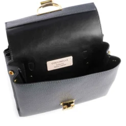 Borsa Donna a Mano con Tracolla COCCINELLE Linea Arlettis in Pelle colore Midnight Blue