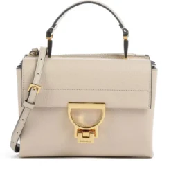 Borsa Donna a Mano con Tracolla COCCINELLE Linea Arlettis in Pelle colore Sandshell