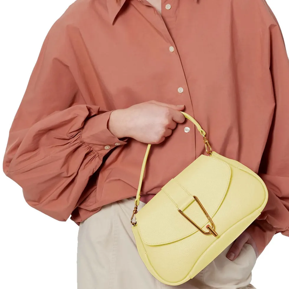 Borsa Donna a Mano con Tracolla COCCINELLE in Pelle linea Himma colore Lime Wash