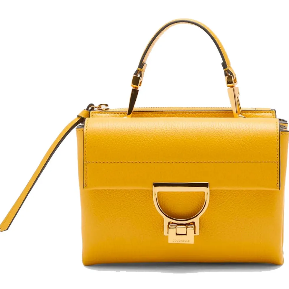 Borsa Donna a Mano con Tracolla COCCINELLE Linea Arlettis in Pelle colore Soleado
