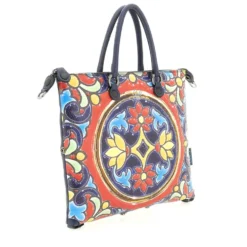 Borsa Donna a Mano con Tracolla GABS G3 PLUS Medium in Pelle stampa Maioliche