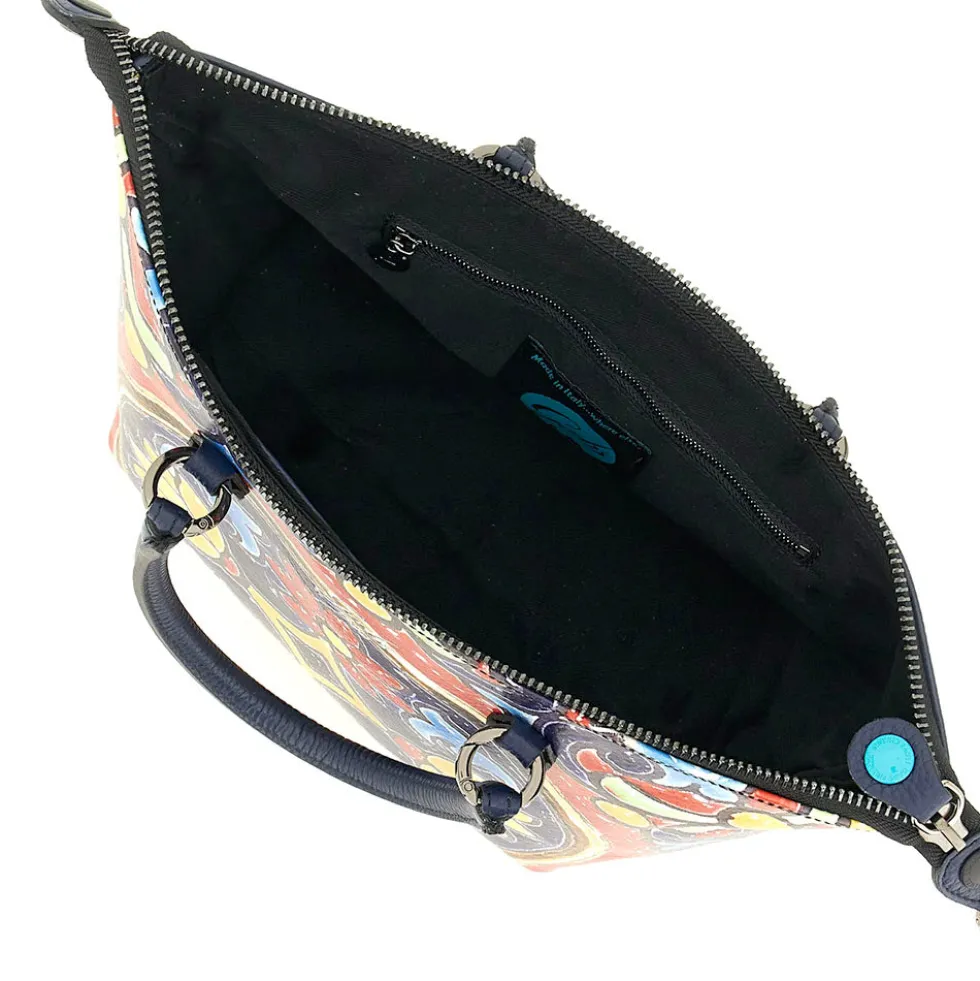Borsa Donna a Mano con Tracolla GABS G3 PLUS Medium in Pelle stampa Maioliche
