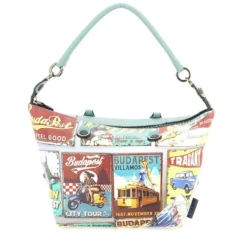 Borsa Donna a Mano con Tracolla GABS G3 PLUS Medium in Pelle stampa Budapest