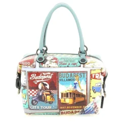 Borsa Donna a Mano con Tracolla GABS G3 PLUS Medium in Pelle stampa Budapest