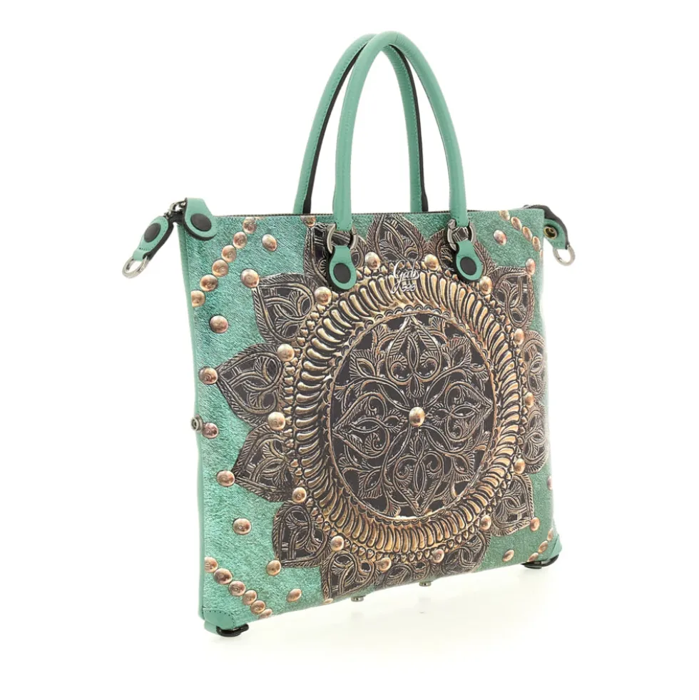 Borsa Donna a Mano con Tracolla GABS G3 PLUS Medium in Pelle stampa Rosone