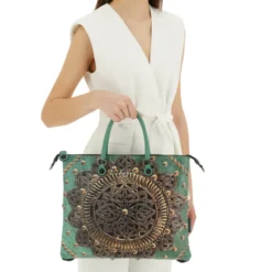 Borsa Donna a Mano con Tracolla GABS G3 PLUS Medium in Pelle stampa Rosone
