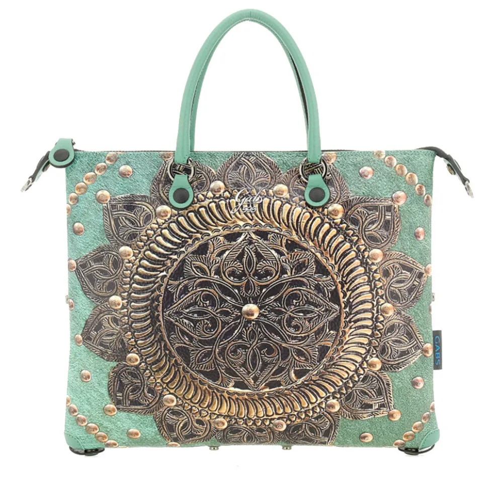 Borsa Donna a Mano con Tracolla GABS G3 PLUS Medium in Pelle stampa Rosone