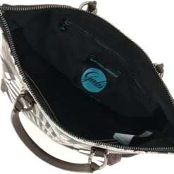 Borsa Donna a Mano con Tracolla GABS G3 PLUS Medium in Pelle stampa Portone B/N