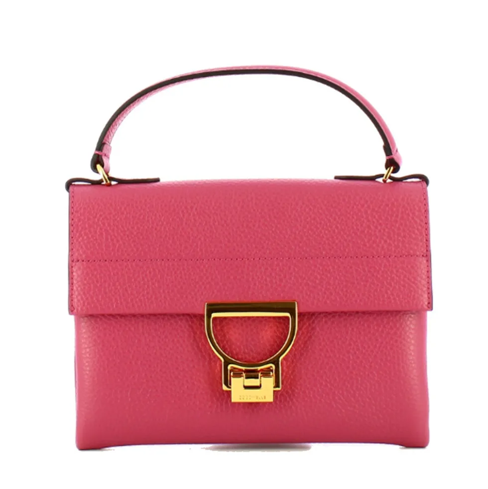 Borsa Donna a Mano con Tracolla COCCINELLE in Pelle Linea Arlettis Mini colore Rosewood