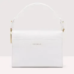 Borsa Donna a Mano con Tracolla COCCINELLE in Pelle linea Binxie Small colore Brillant White