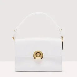Borsa Donna a Mano con Tracolla COCCINELLE in Pelle linea Binxie Small colore Brillant White