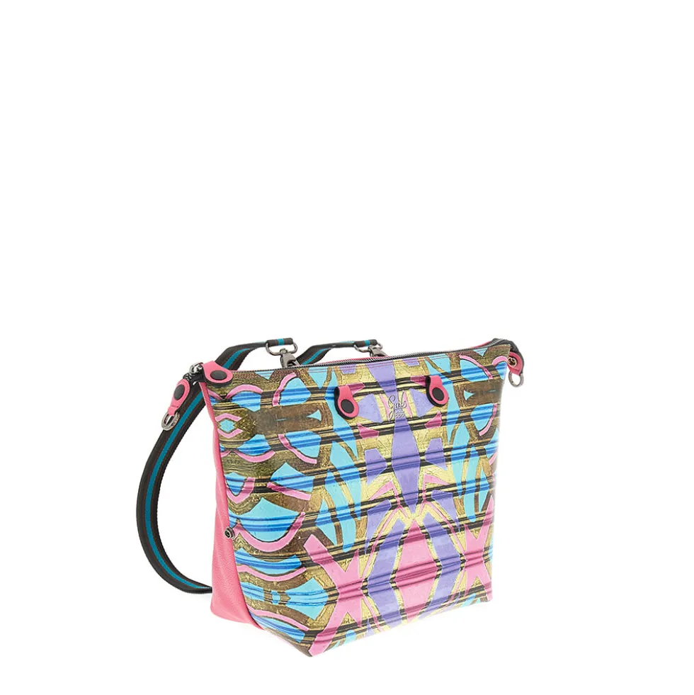 Borsa Donna a Mano con Tracolla GABS G3 PLUS Large in Pelle stampa Maori