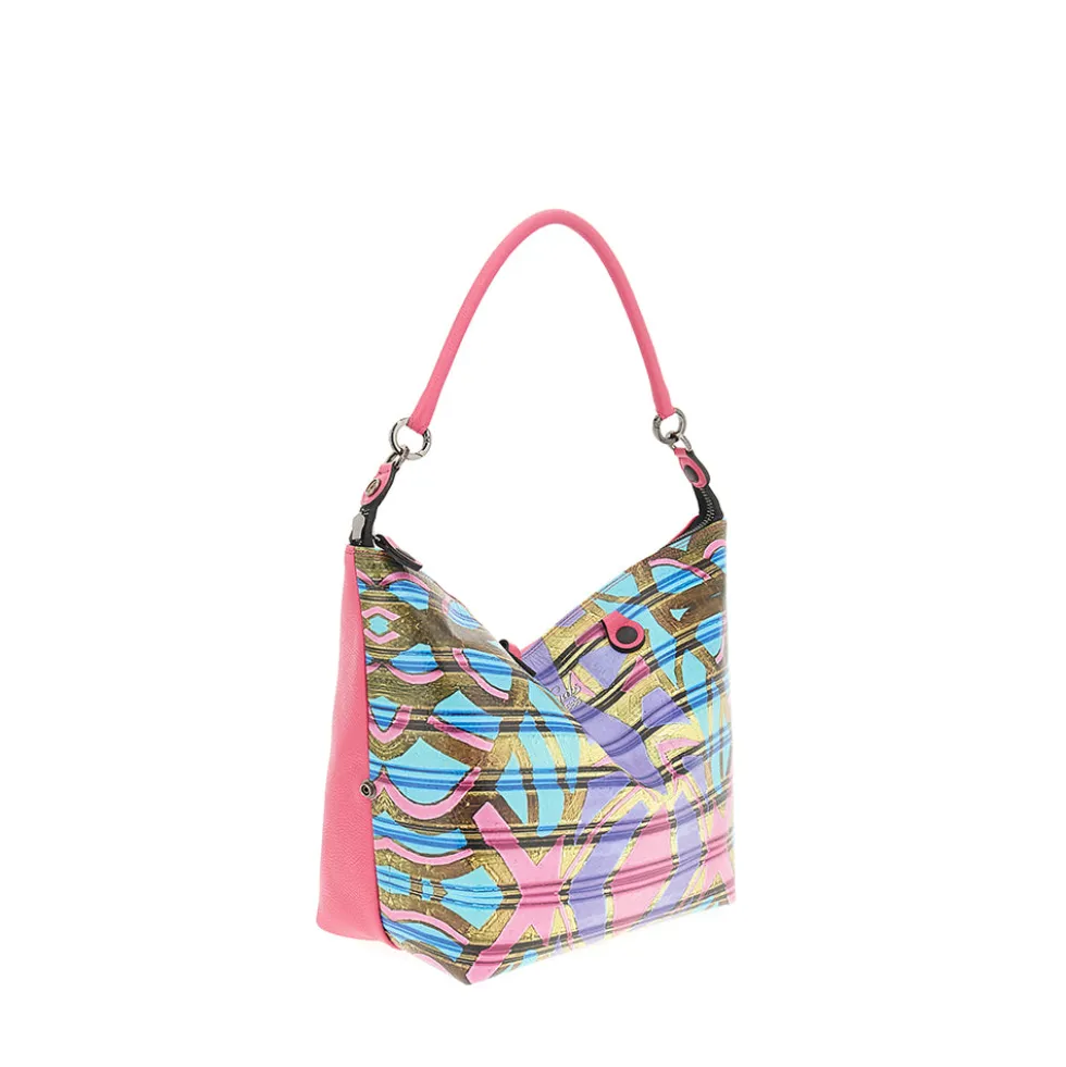 Borsa Donna a Mano con Tracolla GABS G3 PLUS Large in Pelle stampa Maori
